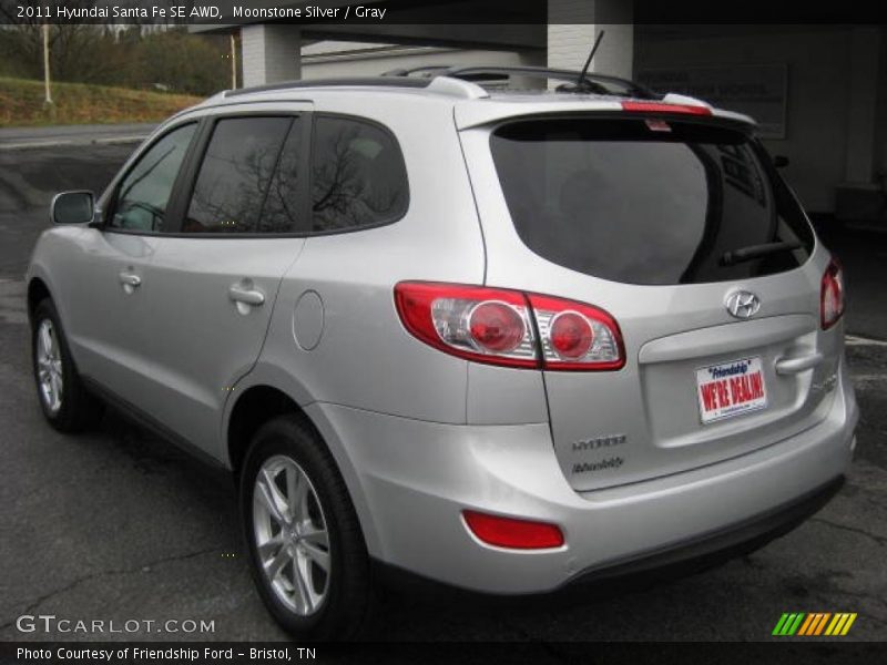 Moonstone Silver / Gray 2011 Hyundai Santa Fe SE AWD