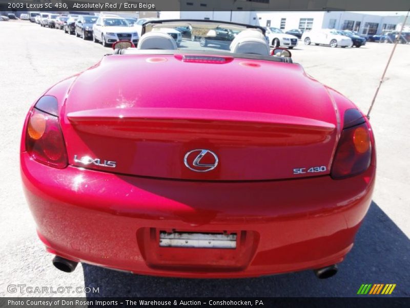 Absolutely Red / Ecru Beige 2003 Lexus SC 430