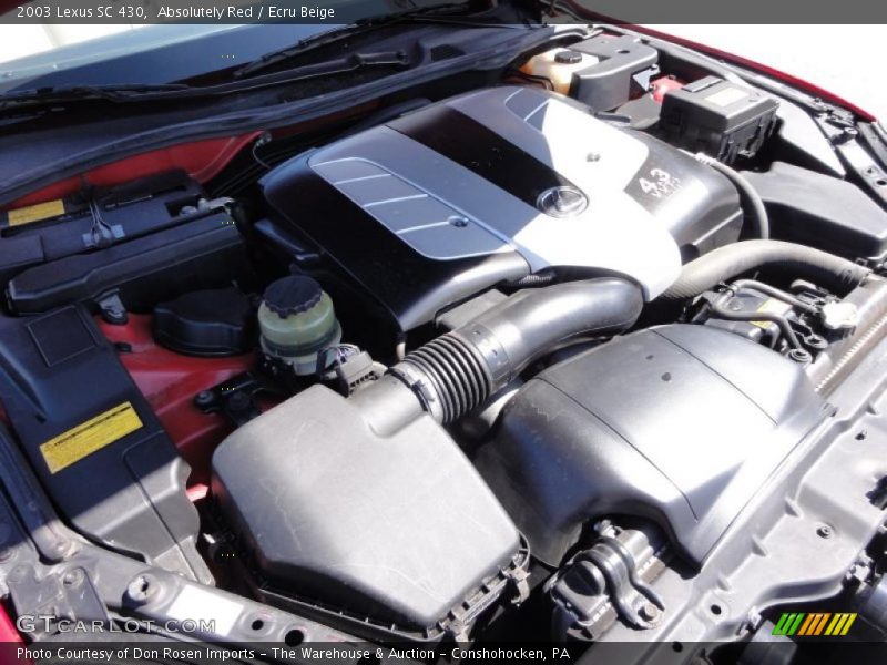  2003 SC 430 Engine - 4.3 Liter DOHC 32 Valve VVT-i V8