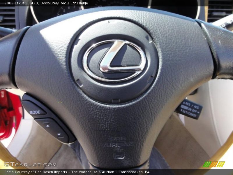 Absolutely Red / Ecru Beige 2003 Lexus SC 430