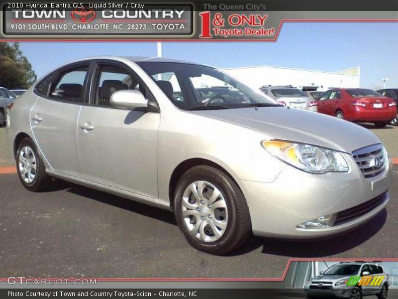 Liquid Silver / Gray 2010 Hyundai Elantra GLS