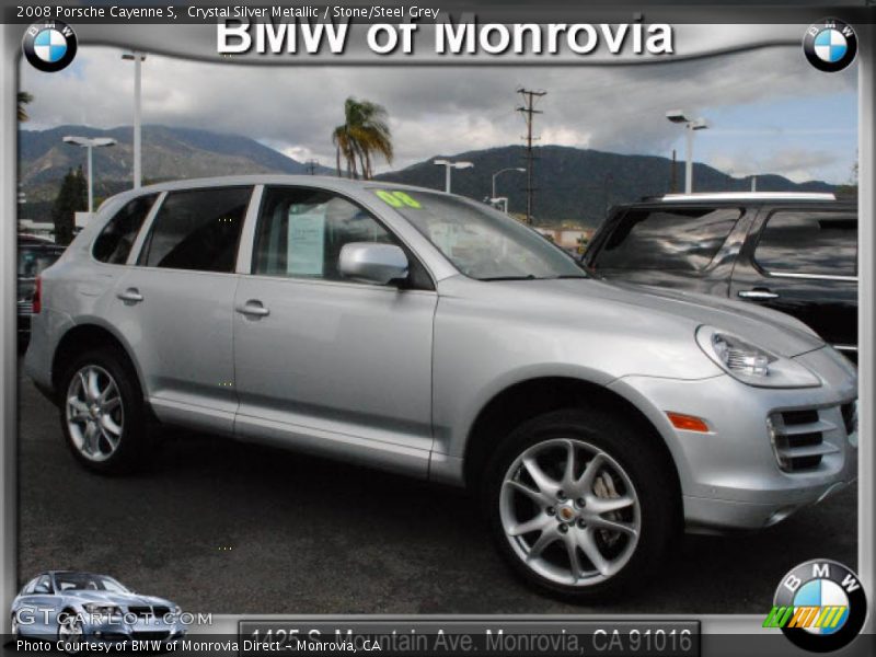 Crystal Silver Metallic / Stone/Steel Grey 2008 Porsche Cayenne S