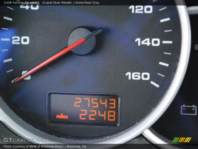 Crystal Silver Metallic / Stone/Steel Grey 2008 Porsche Cayenne S