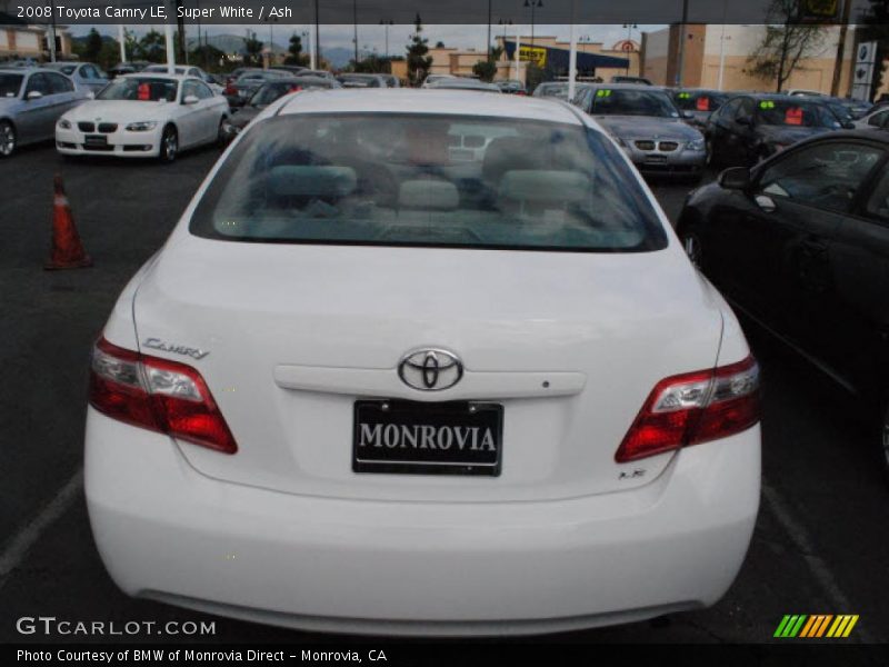 Super White / Ash 2008 Toyota Camry LE