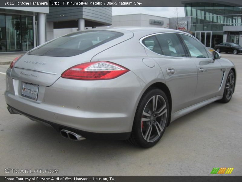 Platinum Silver Metallic / Black/Platinum Grey 2011 Porsche Panamera Turbo