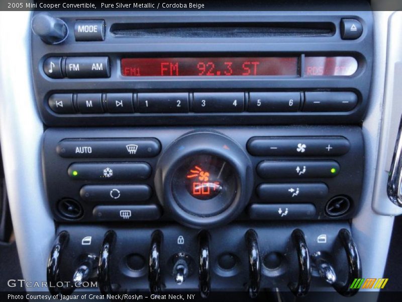 Controls of 2005 Cooper Convertible