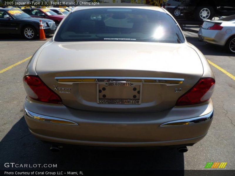 Topaz Metallic / Champagne 2005 Jaguar X-Type 3.0