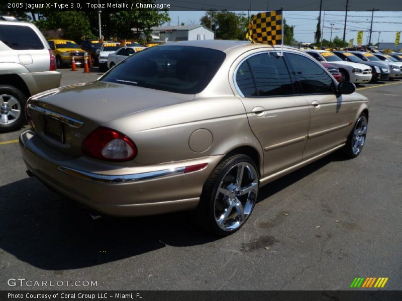Topaz Metallic / Champagne 2005 Jaguar X-Type 3.0