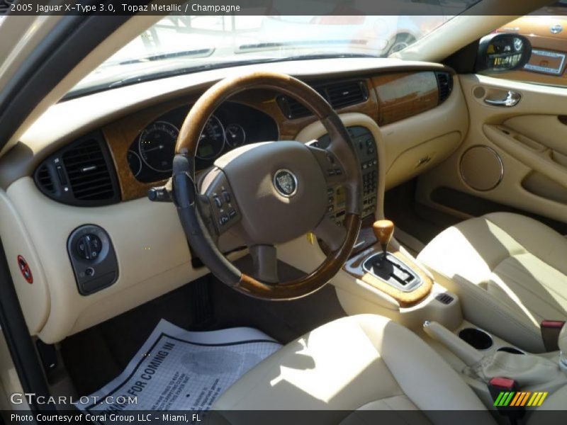Topaz Metallic / Champagne 2005 Jaguar X-Type 3.0
