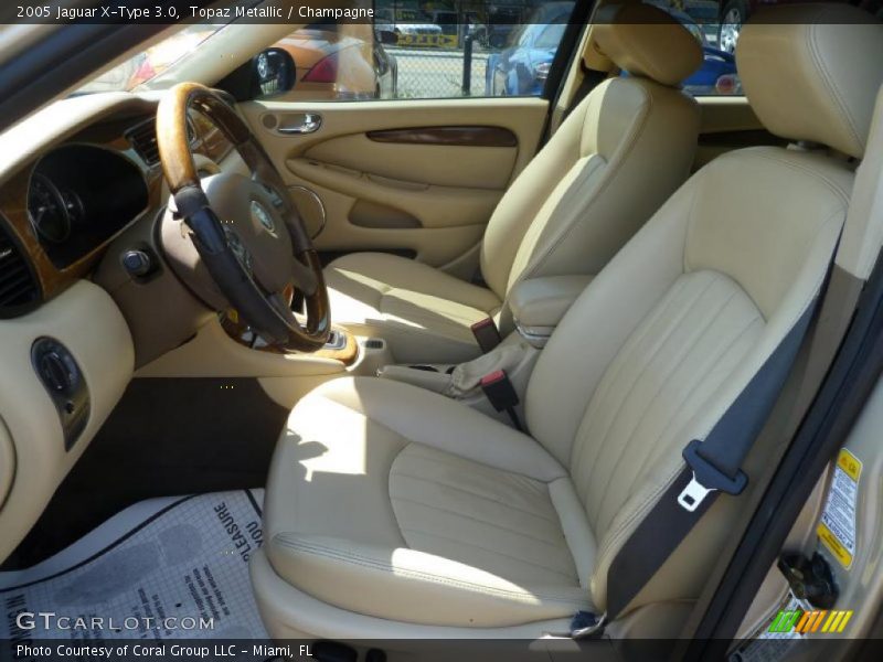 Topaz Metallic / Champagne 2005 Jaguar X-Type 3.0
