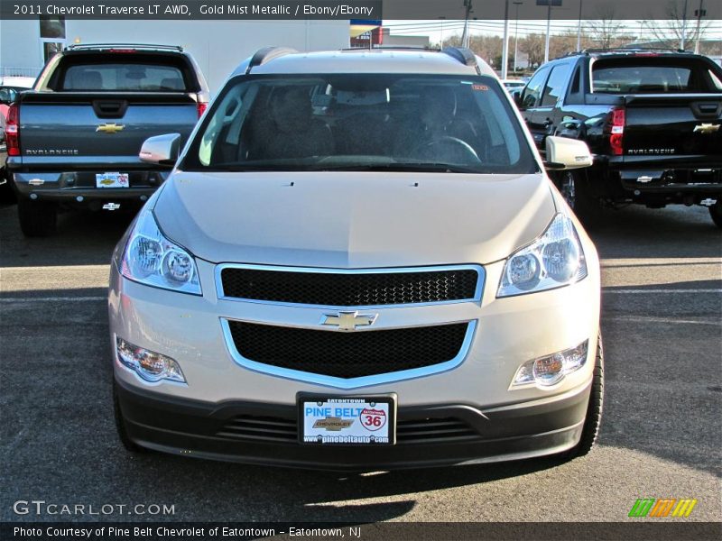 Gold Mist Metallic / Ebony/Ebony 2011 Chevrolet Traverse LT AWD