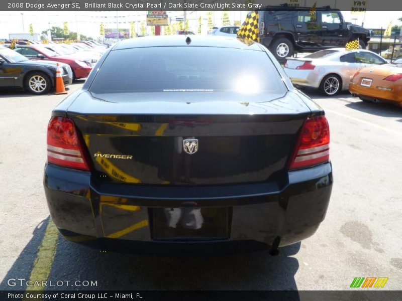 Brilliant Black Crystal Pearl / Dark Slate Gray/Light Slate Gray 2008 Dodge Avenger SE