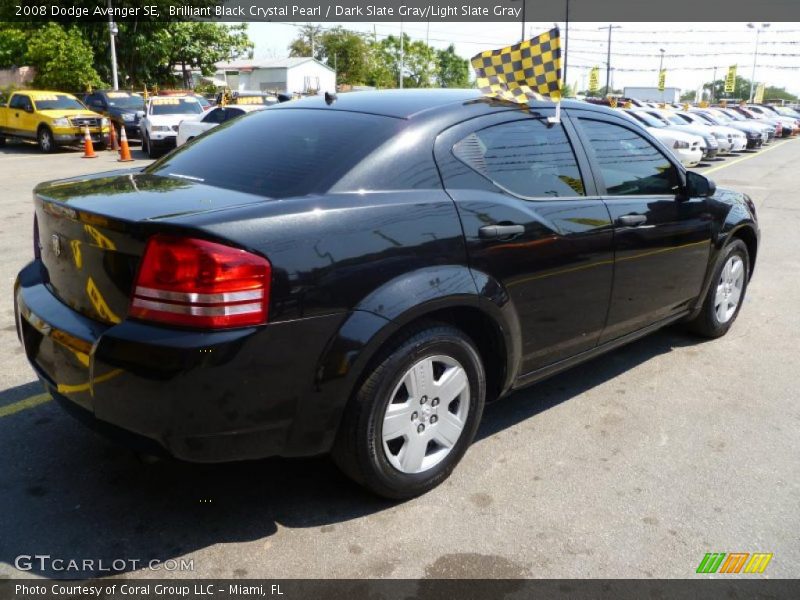 Brilliant Black Crystal Pearl / Dark Slate Gray/Light Slate Gray 2008 Dodge Avenger SE