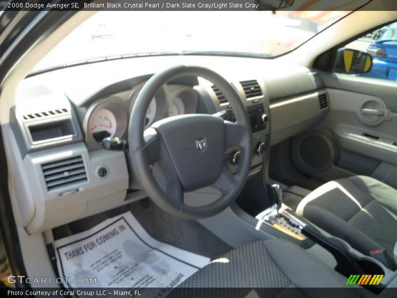 Brilliant Black Crystal Pearl / Dark Slate Gray/Light Slate Gray 2008 Dodge Avenger SE