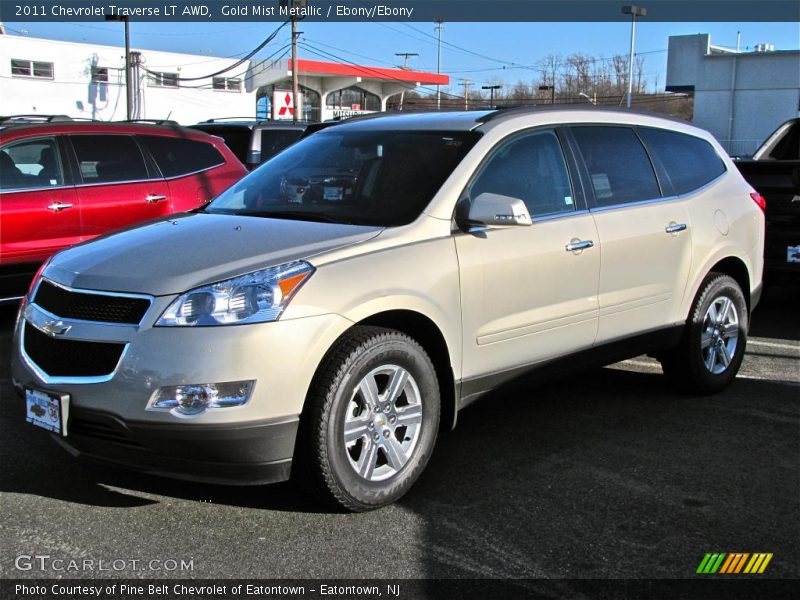 Gold Mist Metallic / Ebony/Ebony 2011 Chevrolet Traverse LT AWD