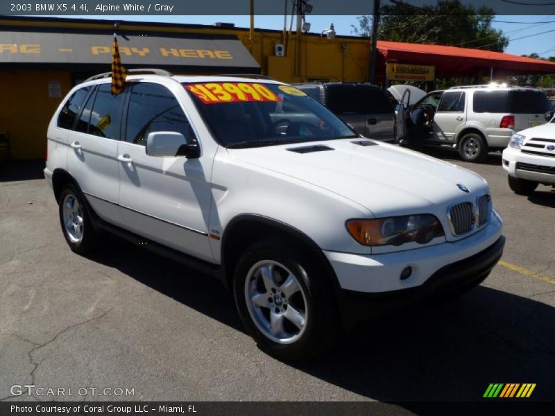 Alpine White / Gray 2003 BMW X5 4.4i