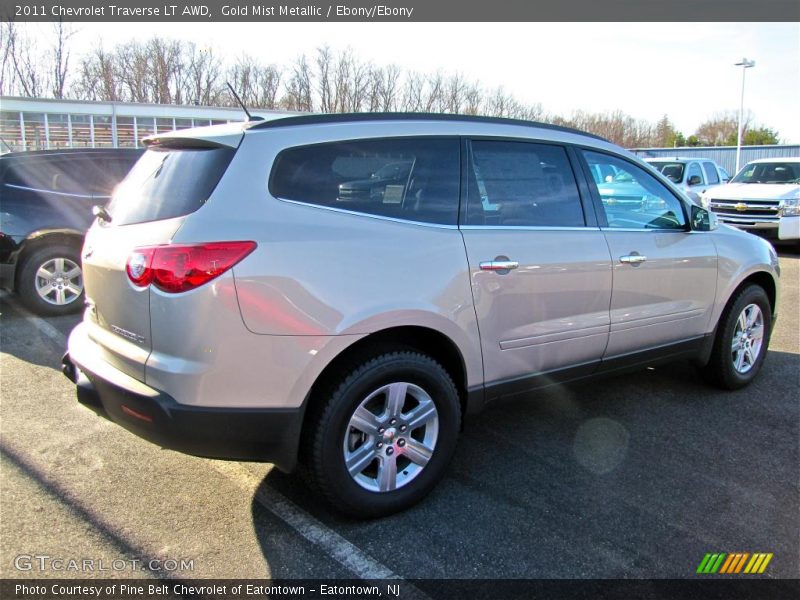 Gold Mist Metallic / Ebony/Ebony 2011 Chevrolet Traverse LT AWD