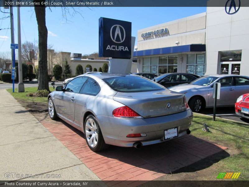 Silver Grey Metallic / Black 2005 BMW 6 Series 645i Coupe