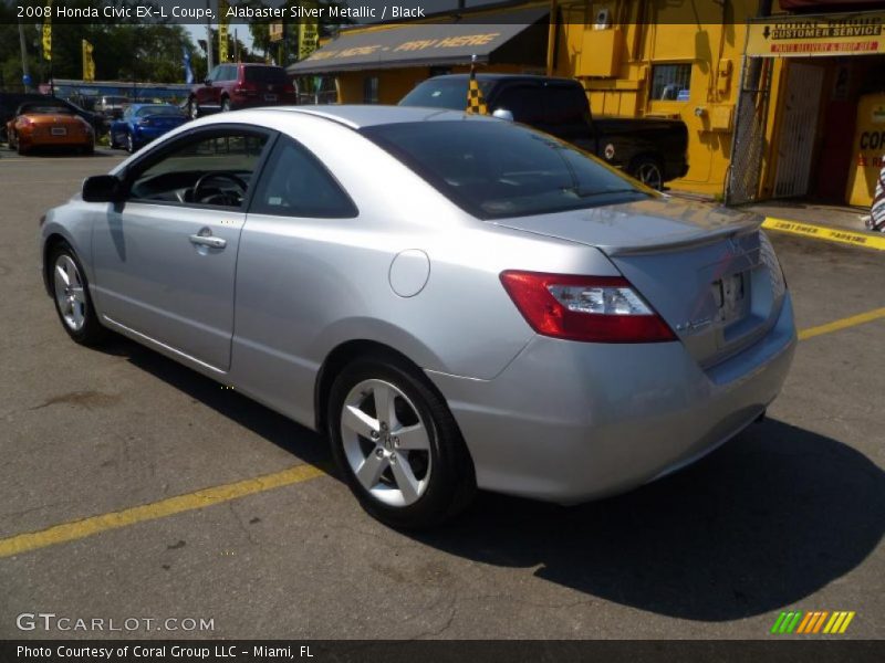 Alabaster Silver Metallic / Black 2008 Honda Civic EX-L Coupe
