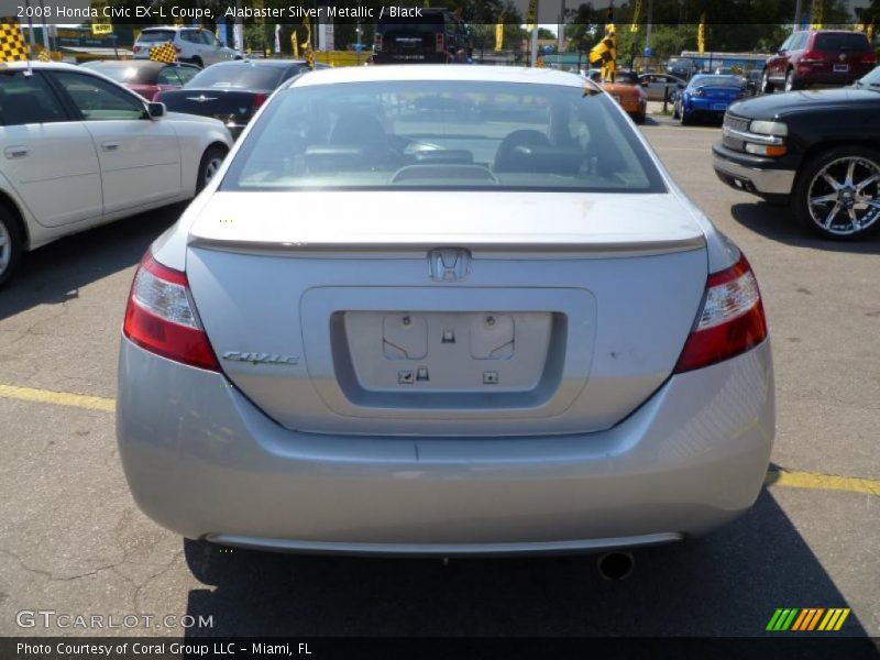 Alabaster Silver Metallic / Black 2008 Honda Civic EX-L Coupe