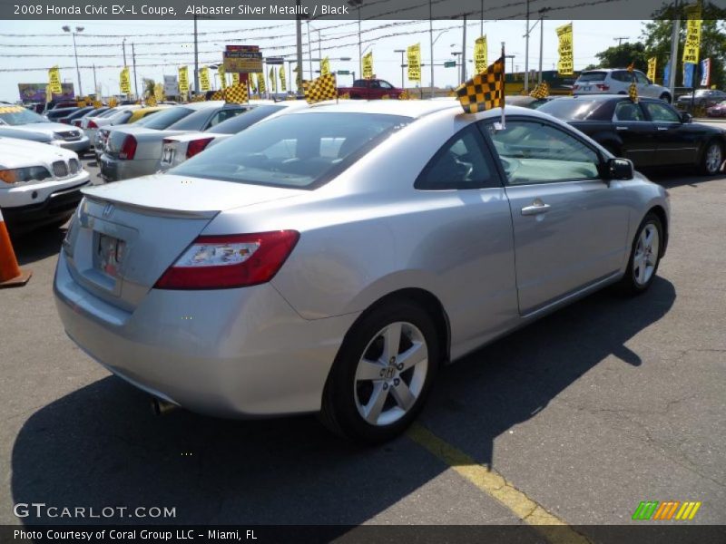 Alabaster Silver Metallic / Black 2008 Honda Civic EX-L Coupe