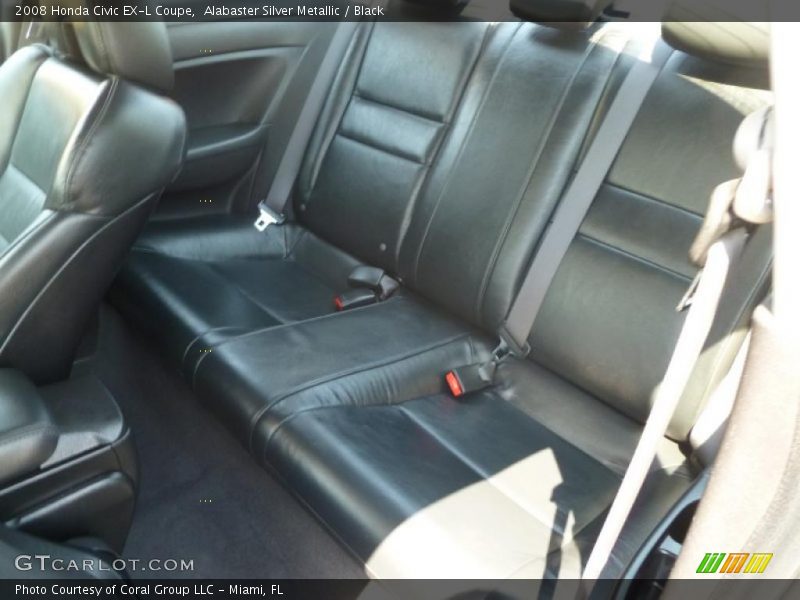 Alabaster Silver Metallic / Black 2008 Honda Civic EX-L Coupe