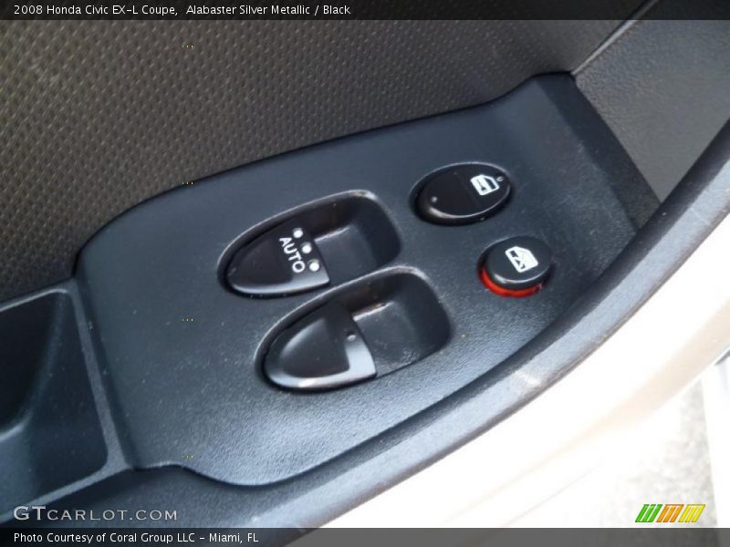 Alabaster Silver Metallic / Black 2008 Honda Civic EX-L Coupe