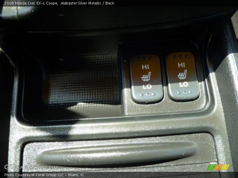 Alabaster Silver Metallic / Black 2008 Honda Civic EX-L Coupe