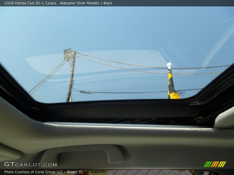 Alabaster Silver Metallic / Black 2008 Honda Civic EX-L Coupe