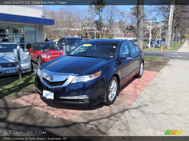 Royal Blue Pearl / Taupe 2009 Acura TL 3.5