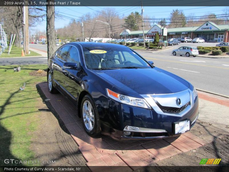 Royal Blue Pearl / Taupe 2009 Acura TL 3.5