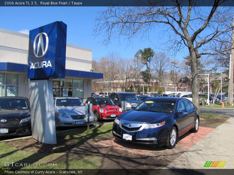 Royal Blue Pearl / Taupe 2009 Acura TL 3.5