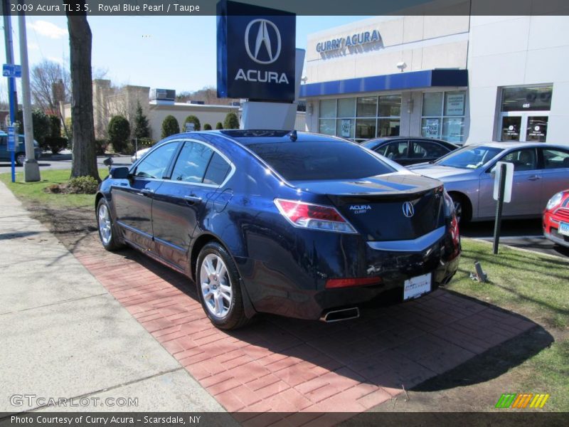 Royal Blue Pearl / Taupe 2009 Acura TL 3.5