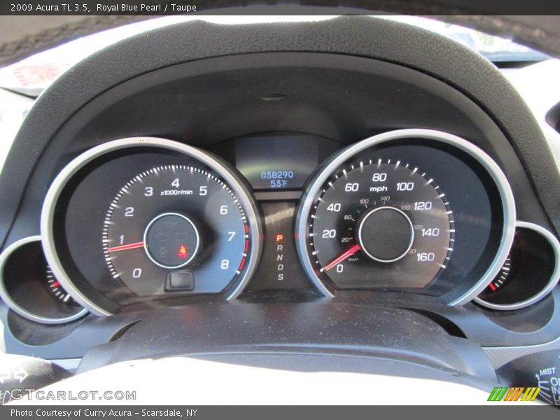 Royal Blue Pearl / Taupe 2009 Acura TL 3.5