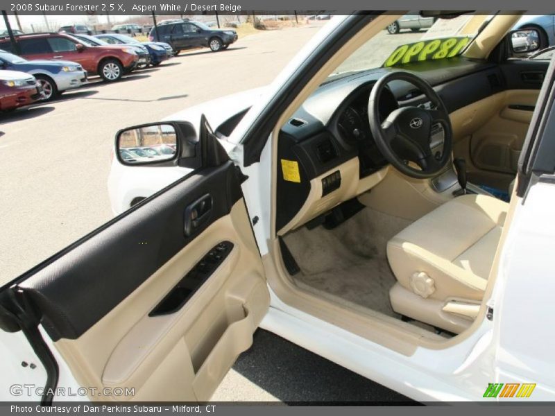 Aspen White / Desert Beige 2008 Subaru Forester 2.5 X