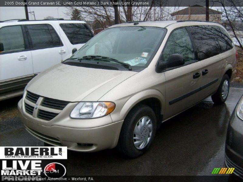 Linen Gold Metallic / Dark Khaki/Light Graystone 2005 Dodge Grand Caravan SE