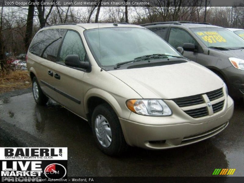 Linen Gold Metallic / Dark Khaki/Light Graystone 2005 Dodge Grand Caravan SE