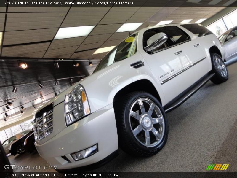 White Diamond / Cocoa/Light Cashmere 2007 Cadillac Escalade ESV AWD