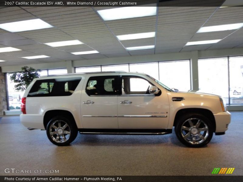 White Diamond / Cocoa/Light Cashmere 2007 Cadillac Escalade ESV AWD