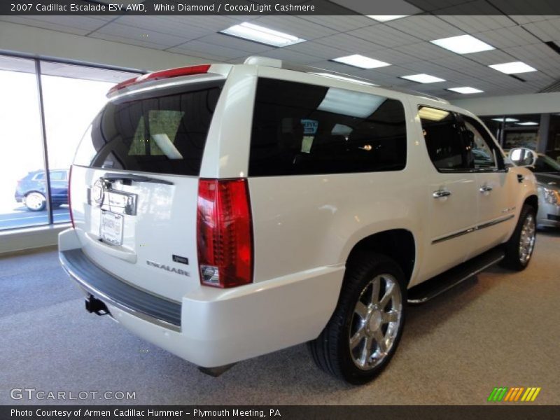 White Diamond / Cocoa/Light Cashmere 2007 Cadillac Escalade ESV AWD