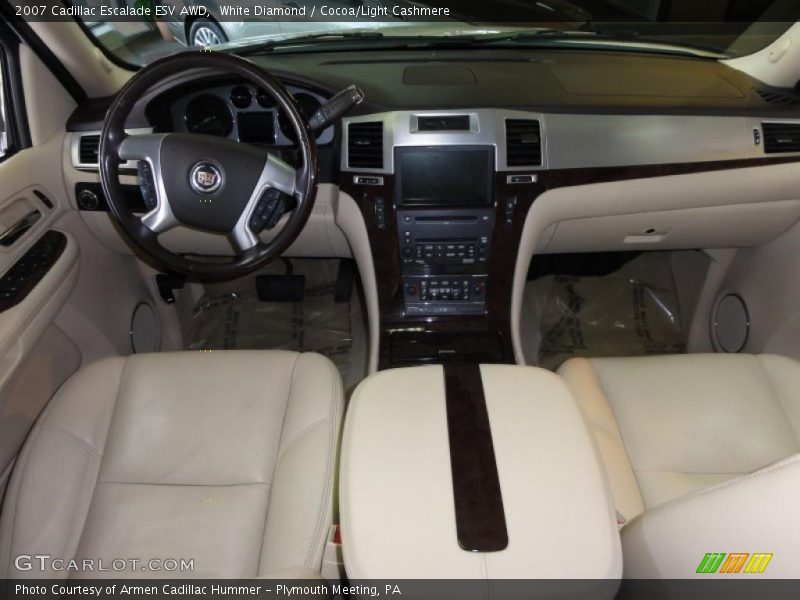 White Diamond / Cocoa/Light Cashmere 2007 Cadillac Escalade ESV AWD