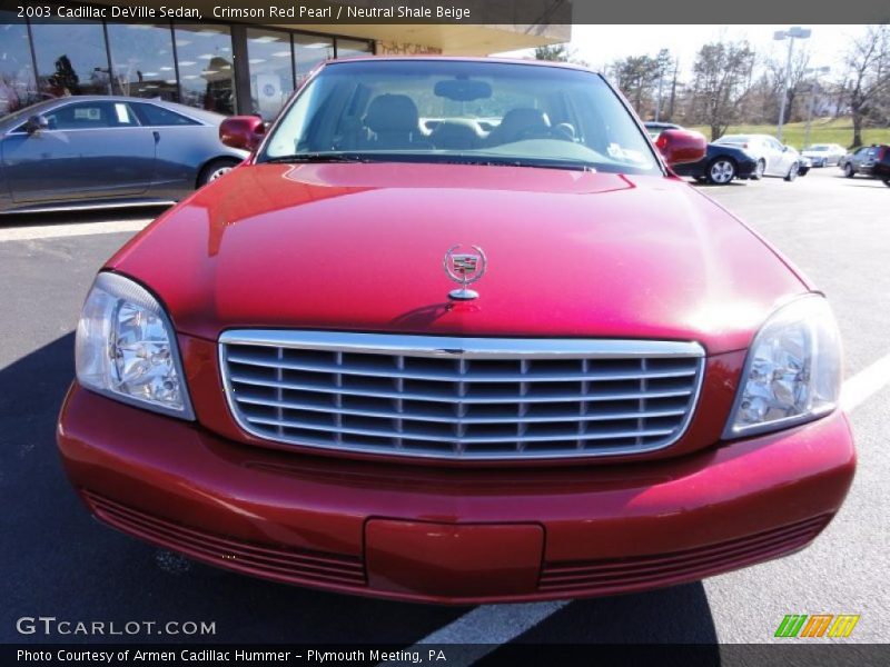 Crimson Red Pearl / Neutral Shale Beige 2003 Cadillac DeVille Sedan