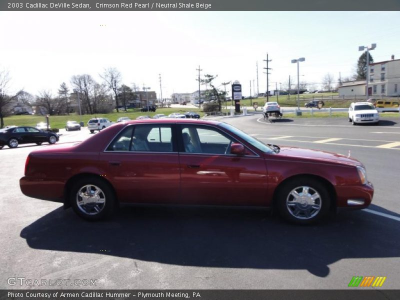 Crimson Red Pearl / Neutral Shale Beige 2003 Cadillac DeVille Sedan