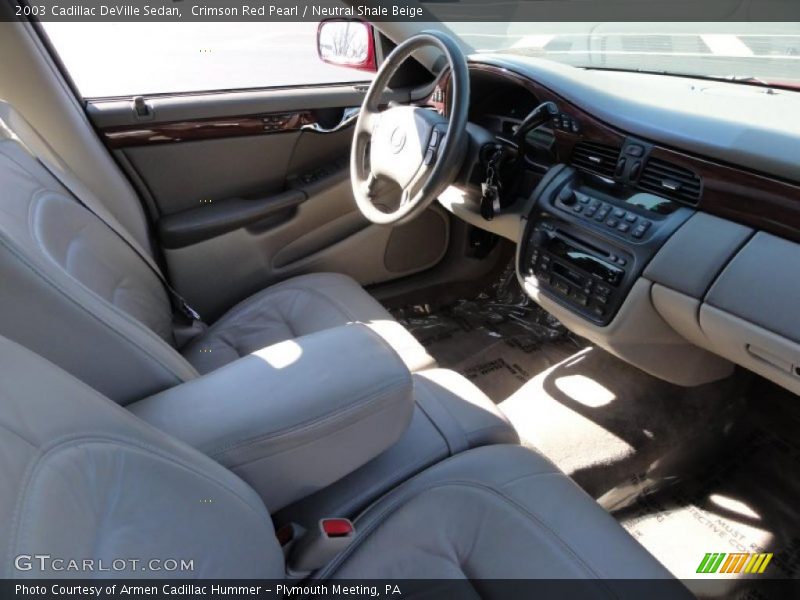 Crimson Red Pearl / Neutral Shale Beige 2003 Cadillac DeVille Sedan