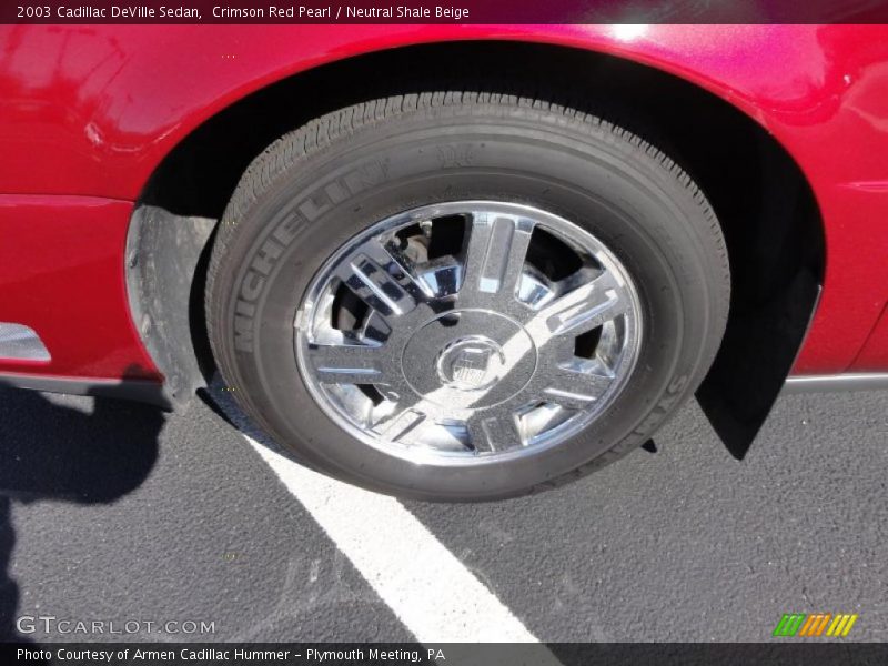 Crimson Red Pearl / Neutral Shale Beige 2003 Cadillac DeVille Sedan
