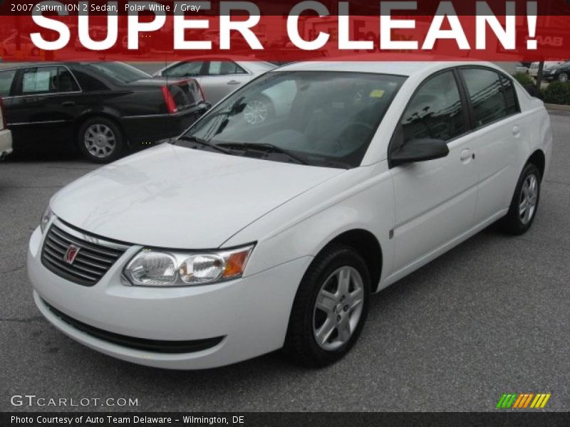 Polar White / Gray 2007 Saturn ION 2 Sedan