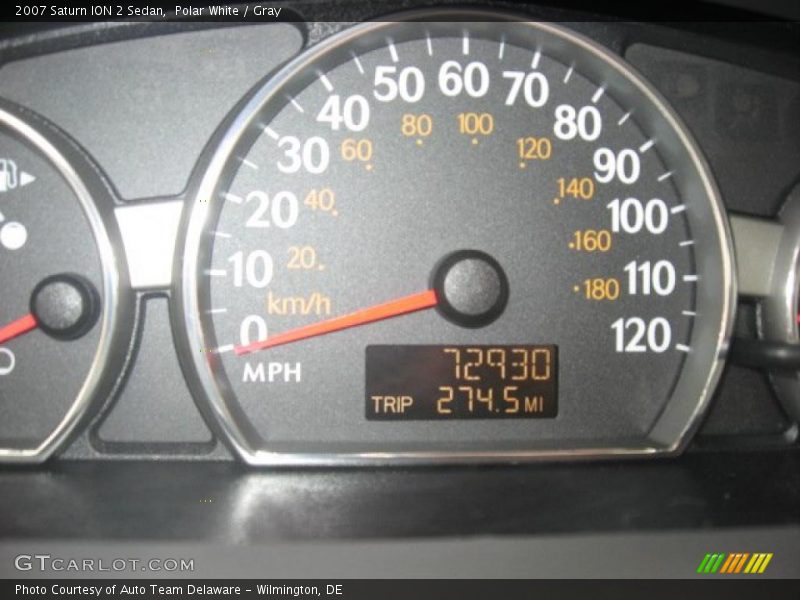 Polar White / Gray 2007 Saturn ION 2 Sedan