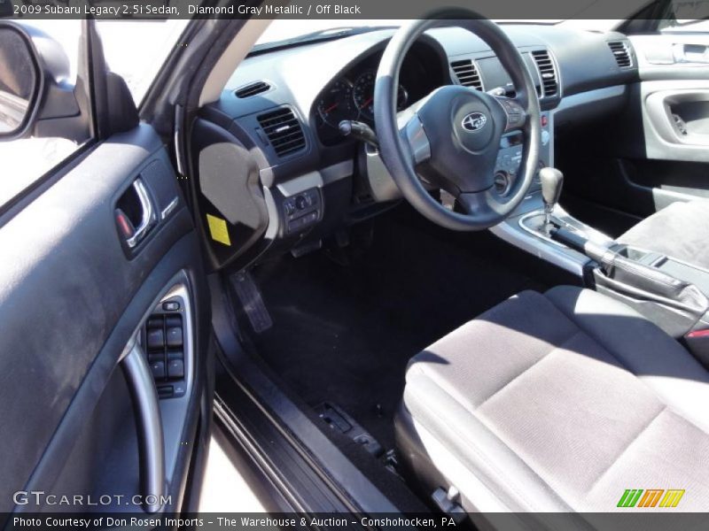  2009 Legacy 2.5i Sedan Off Black Interior