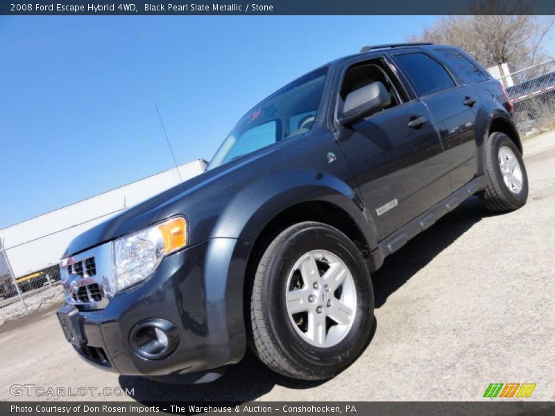 Black Pearl Slate Metallic / Stone 2008 Ford Escape Hybrid 4WD