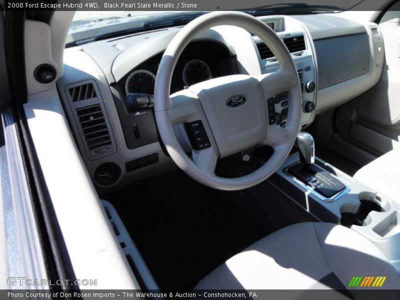 Black Pearl Slate Metallic / Stone 2008 Ford Escape Hybrid 4WD
